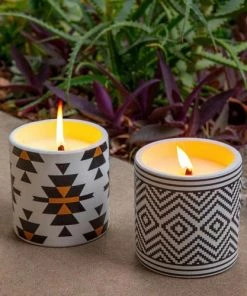 Wax Works Furniture & Patio TRIBAL DRUM CITRONELLA CANDLE WITH WIND RESISTANT WICK 15 Wax Works Furniture & Patio TRIBAL DRUM CITRONELLA CANDLE WITH WIND RESISTANT WICK