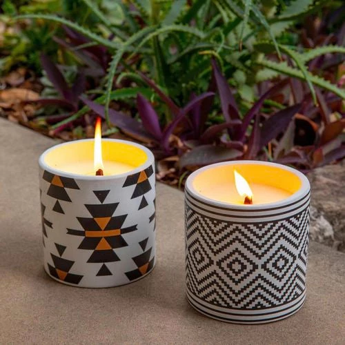 Wax Works Furniture & Patio TRIBAL DRUM CITRONELLA CANDLE WITH WIND RESISTANT WICK 8 Wax Works Furniture & Patio TRIBAL DRUM CITRONELLA CANDLE WITH WIND RESISTANT WICK