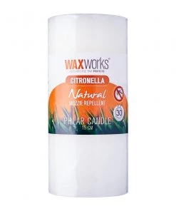 BBQ Warehouse Official Shop 4 Wax Works Furniture & Patio WaxWorks Citronella Pillar Candle - White Candles