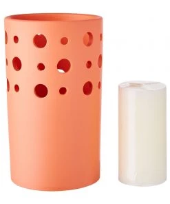 Wax Works WaxWorks Pillar Candle Holder - Orange Candles Furniture & Patio