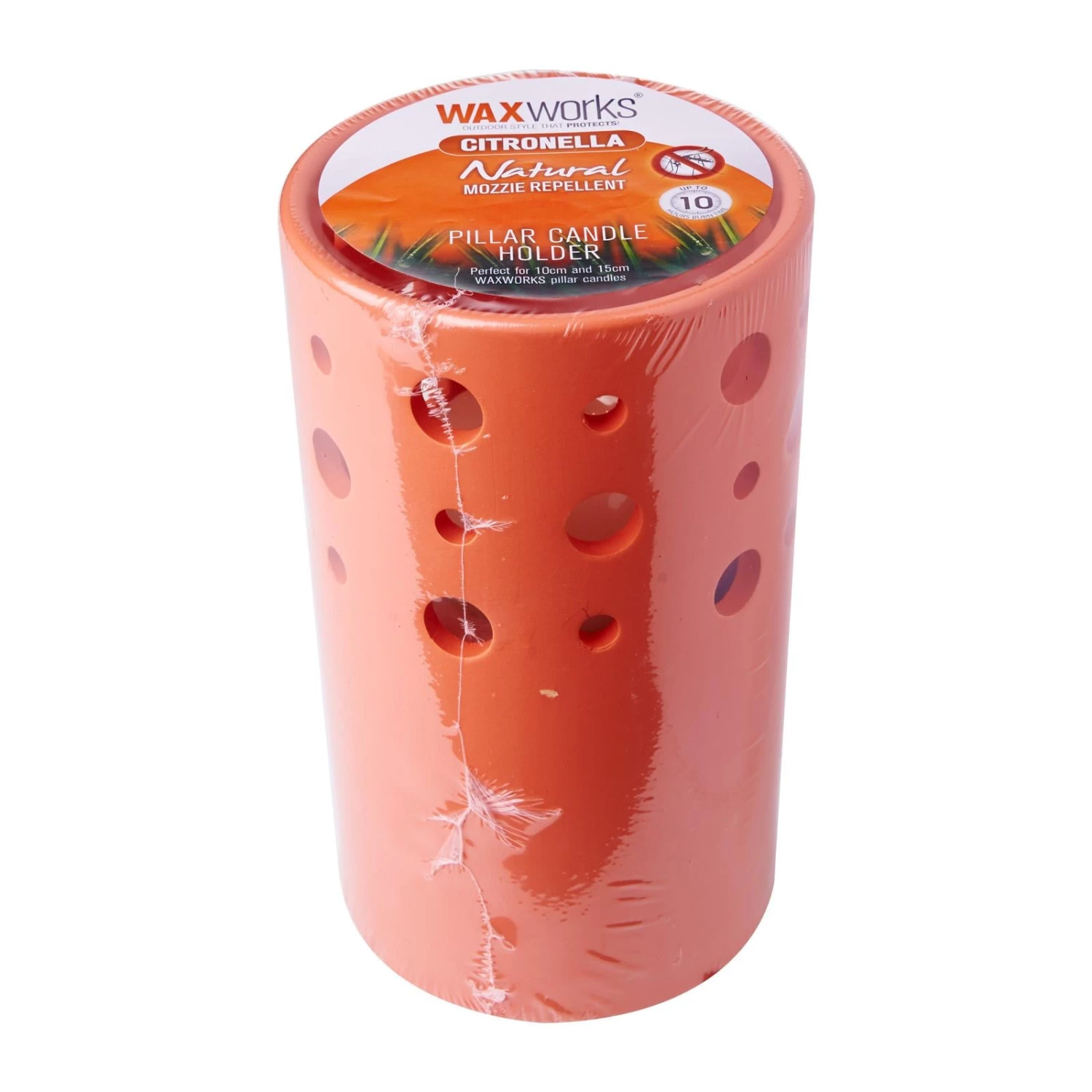 Wax Works WaxWorks Pillar Candle Holder - Orange Candles Furniture & Patio 4 Wax Works WaxWorks Pillar Candle Holder - Orange Candles Furniture & Patio