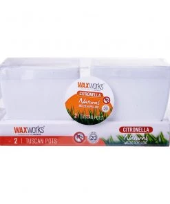 Wax Works Furniture & Patio WaxWorks Citronella Candles - Tuscan Pots - White Candles