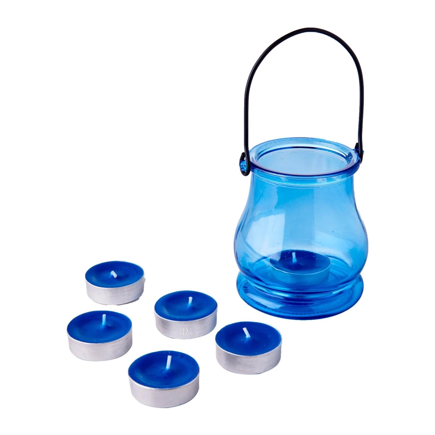 Wax Works WaxWorks Tea Light Jar - Blue Candles Furniture & Patio 3 Wax Works WaxWorks Tea Light Jar - Blue Candles Furniture & Patio