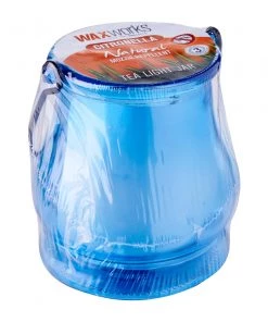 Wax Works WaxWorks Tea Light Jar - Blue Candles Furniture & Patio