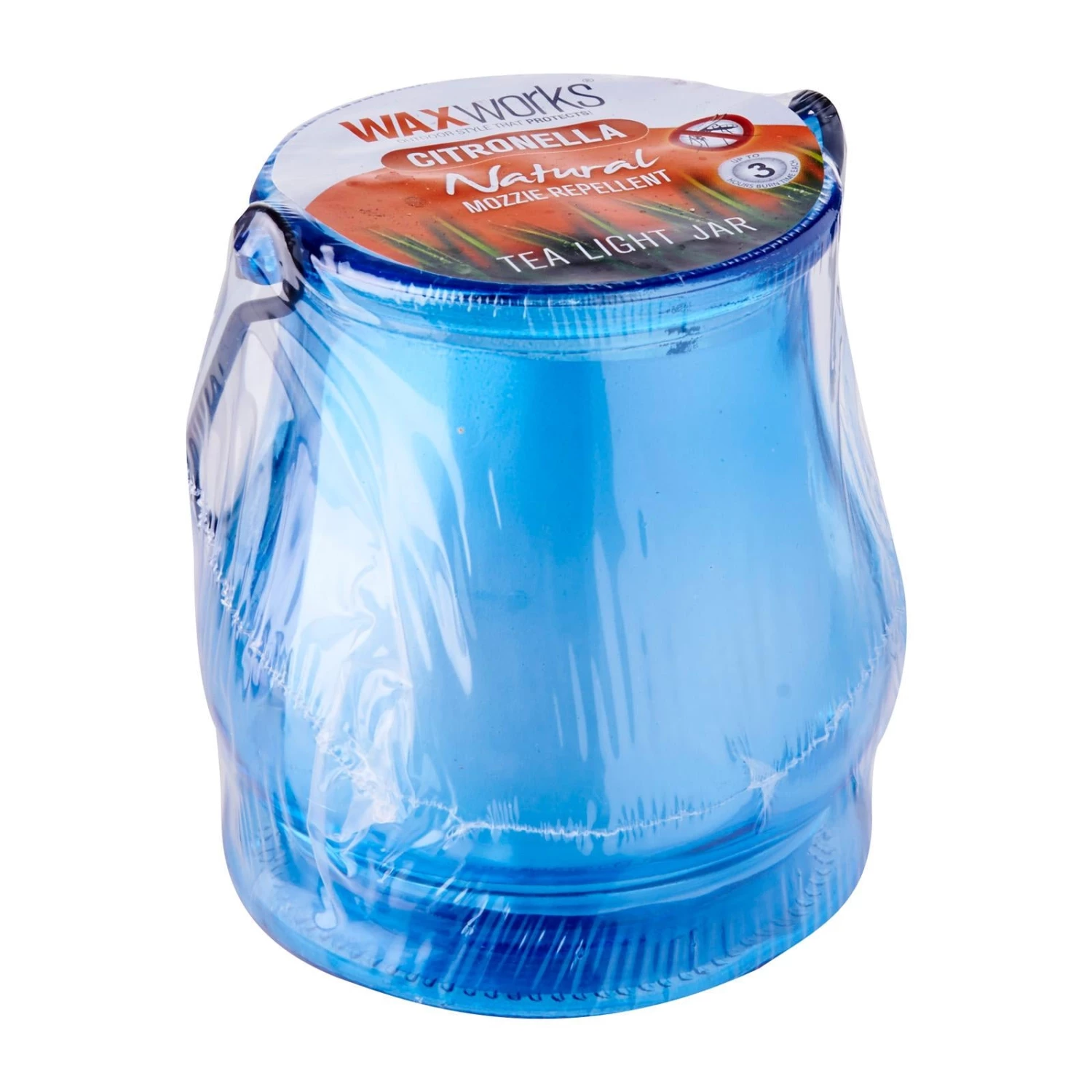 Wax Works WaxWorks Tea Light Jar - Blue Candles Furniture & Patio 4 Wax Works WaxWorks Tea Light Jar - Blue Candles Furniture & Patio