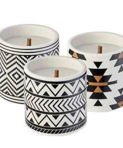 Wax Works Furniture & Patio TRIBAL DRUM CITRONELLA CANDLE WITH WIND RESISTANT WICK