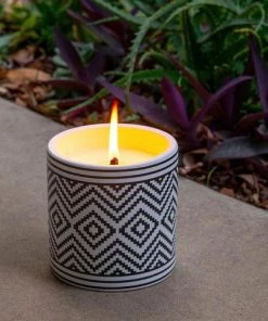 Wax Works Furniture & Patio TRIBAL DRUM CITRONELLA CANDLE WITH WIND RESISTANT WICK 16 Wax Works Furniture & Patio TRIBAL DRUM CITRONELLA CANDLE WITH WIND RESISTANT WICK