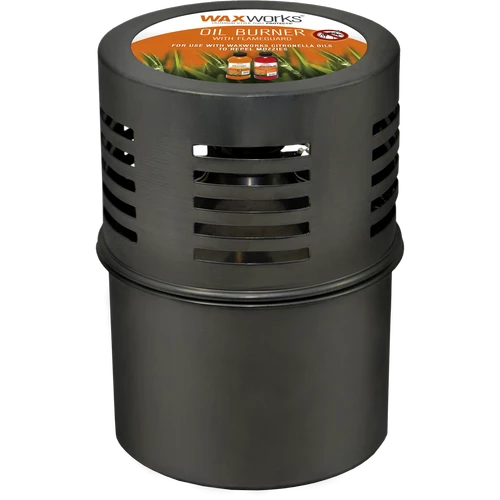 Wax Works WaxWorks METAL TABLE TOP OIL BURNER With Flame Guard Candles 4 Wax Works WaxWorks METAL TABLE TOP OIL BURNER With Flame Guard Candles