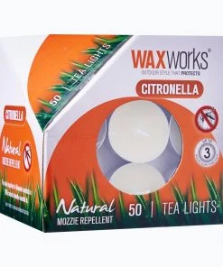 BBQ Warehouse Official Shop 11 Wax Works WaxWorks Citronella Tea Lights - Candles Furniture & Patio