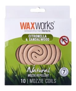 Wax Works Waxworks Citronella And Sandalwood Mozzie Coils - Insect Repellent