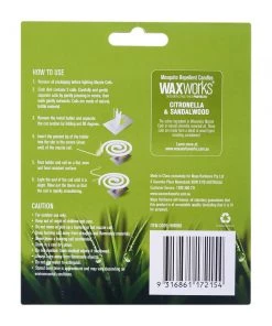 Wax Works Waxworks Citronella And Sandalwood Mozzie Coils - Insect Repellent