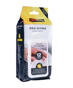 BBQ Cleaning Wipes 12PK, BBQ Buddy