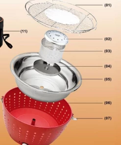 BBQ Warehouse Smokeless Charcoal Grill (Yellow Or Blue Colour) 10 BBQ Warehouse Smokeless Charcoal Grill (Yellow Or Blue Colour)