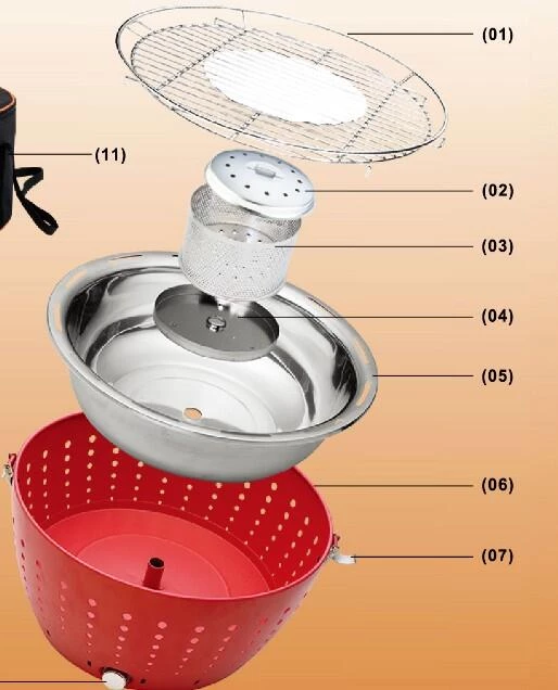 BBQ Warehouse Smokeless Charcoal Grill (Yellow Or Blue Colour) 5 BBQ Warehouse Smokeless Charcoal Grill (Yellow Or Blue Colour)