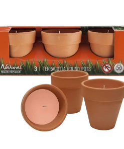 Wax Works Waxworks Citronella Terracotta Round Pots Furniture & Patio