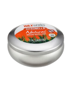 Wax Works Waxworks Citronella Tin Candle Furniture & Patio