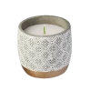 Wax Works WAXWORKS Citronella Floral Concrete Pot