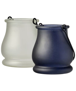 Wax Works Furniture & Patio WaxWorks Tea Light Jar - Black/White Candles