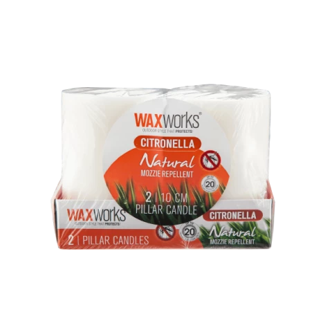 Wax Works Waxworks Pillar Candles 10cm 3 Wax Works Waxworks Pillar Candles 10cm