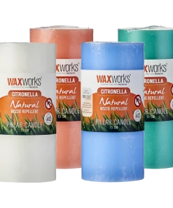 Wax Works Furniture & Patio WaxWorks Citronella Pillar Candle - Orange Candles