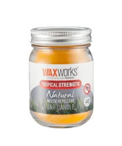 Wax Works TROPICAL STENGTH CITRONELLA CANDLE JAR 11.5CM Furniture & Patio