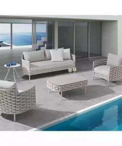 BBQ Warehouse Outdoor Patio Furniture Set, Rope Woven Furniture & Patio