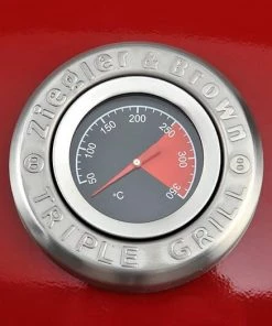 Gas Grill Ziggy By Ziegler & Brown Triple Grill LP Gas - Chilli Red