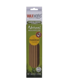 BBQ Warehouse SANDALWOOD INCENSE STICKS WITH CITRONELLA & FRANGIPANI OIL 12PACK